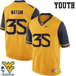 Youth West Virginia Mountaineers NCAA #35 Brady Watson Gold Authentic Nike Stitched College Football Jersey QH15P14TF